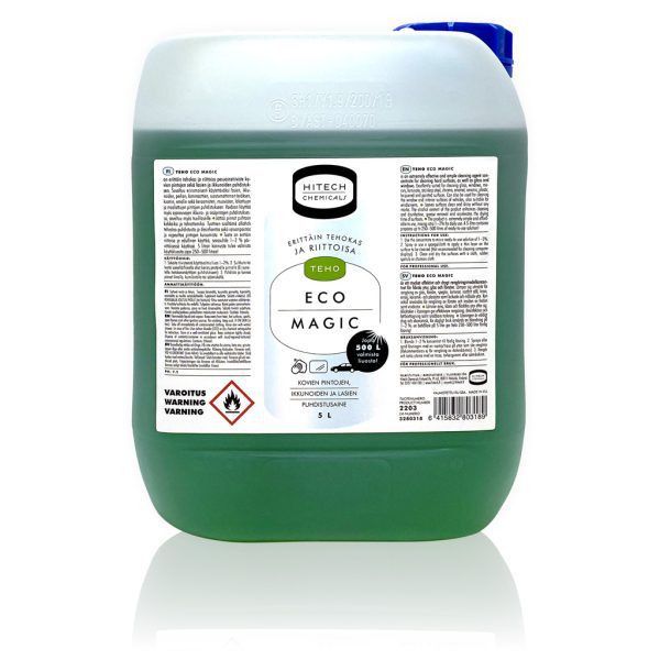 TEHO Eco Magic -puhdistusainetiiviste koville pinnoille ja lasille
